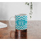 Pixelated Chevron Personalized Coffee Mug - Lifestyle