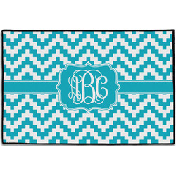 Pixelated Chevron Door Mat - 36"x24" (Personalized)