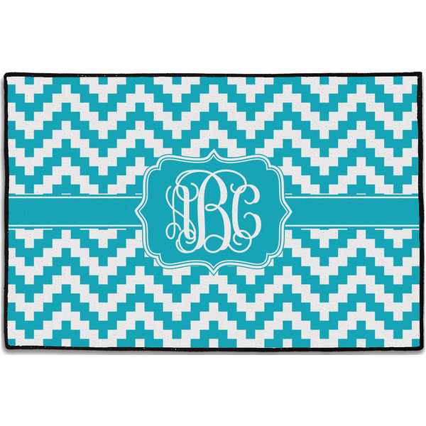 Pixelated Chevron Personalized Door Mat - 36x24 (APPROVAL)