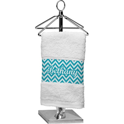 Pixelated Chevron Cotton Finger Tip Towel (Personalized)