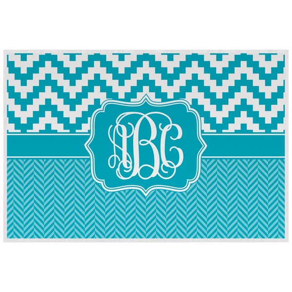 Pixelated Chevron Personalized Placemat (Back)