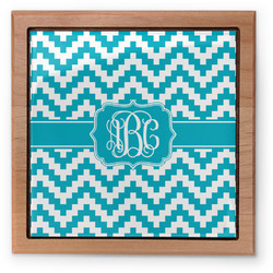Pixelated Chevron Pet Urn w/ Monogram