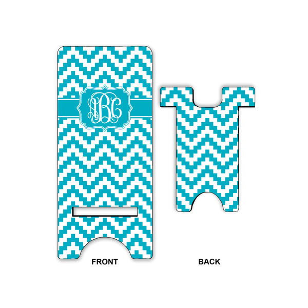 Pixelated Chevron Phone Stand - Front & Back