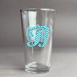 Pixelated Chevron Pint Glass - Full Color Logo (Personalized)