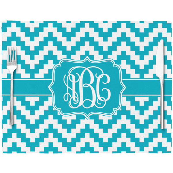 Pixelated Chevron Placemat with Props
