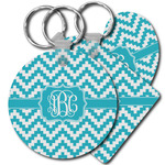 Pixelated Chevron Plastic Keychain (Personalized)