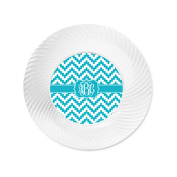 Pixelated Chevron Plastic Party Appetizer & Dessert Plates - 6" (Personalized)