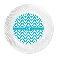 Pixelated Chevron Plastic Party Dinner Plates - 10" (Personalized)