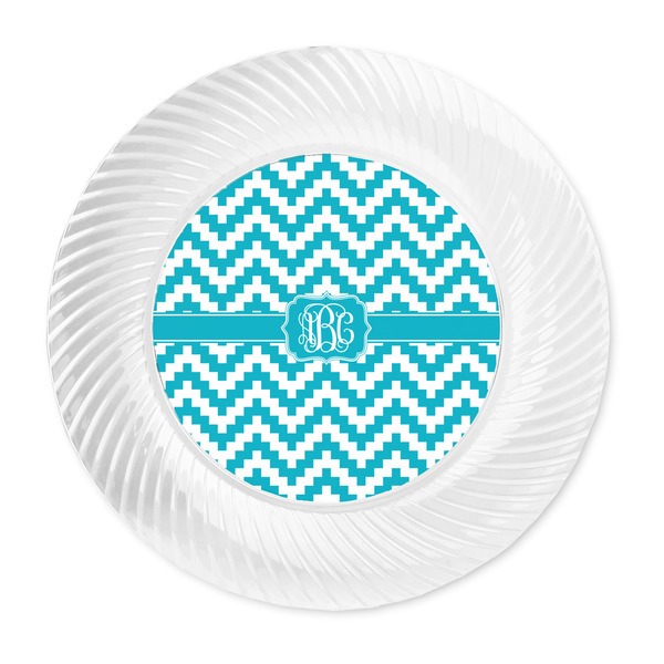 Pixelated Chevron Plastic Party Dinner Plates - Approval