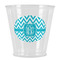 Pixelated Chevron Plastic Shot Glass (Personalized)