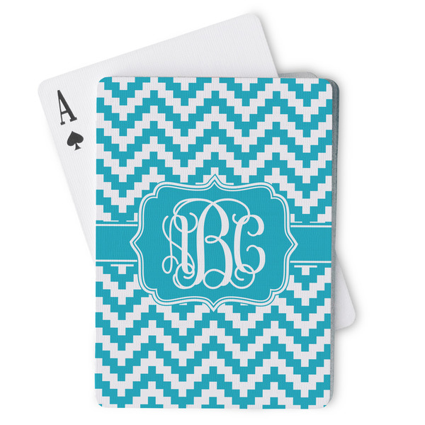 Custom Pixelated Chevron Playing Cards (Personalized)