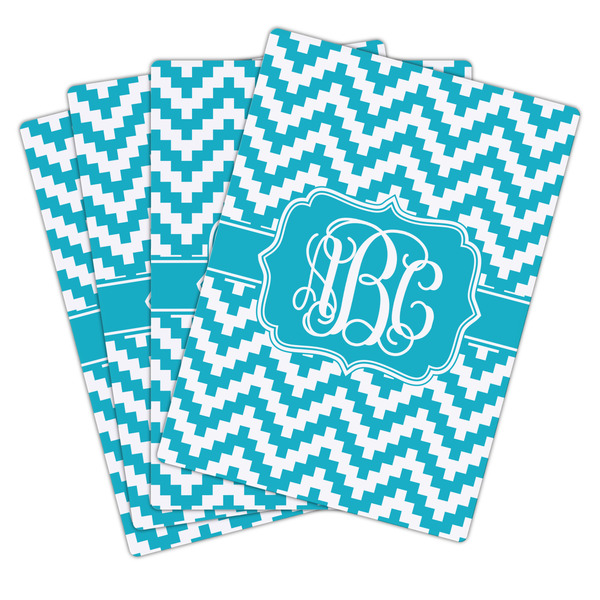 Pixelated Chevron Playing Cards - Hand Back View