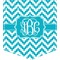 Pixelated Chevron Iron On Faux Pocket (Personalized)
