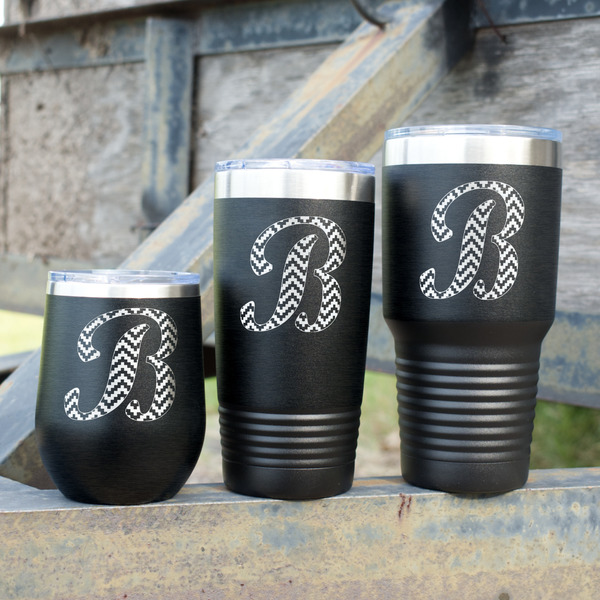 Pixelated Chevron Polar Camel Tumblers - Group Shot