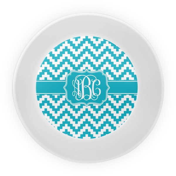 Pixelated Chevron Melamine Bowl - Center