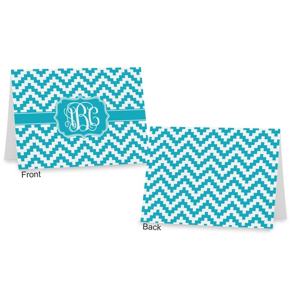 Pixelated Chevron Postcard - Front and Back