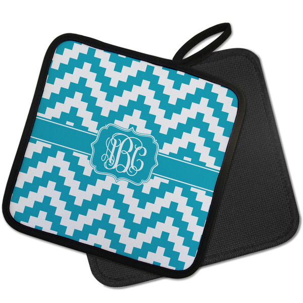 Pixelated Chevron Pot Holders - PARENT MAIN