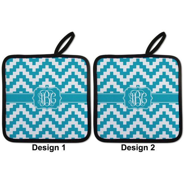 Pixelated Chevron Pot Holders - Set of 2 APPROVAL