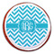 Pixelated Chevron Printed Icing Circle - Large - On Cookie