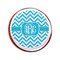 Pixelated Chevron Printed Icing Circle - Small - On Cookie