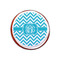Pixelated Chevron Printed Icing Circle - XSmall - On Cookie