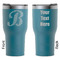 Pixelated Chevron RTIC Tumbler - Dark Teal - Double Sided - Front & Back