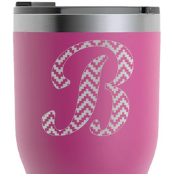 Pixelated Chevron RTIC Tumbler - Magenta - Laser Engraved - Double-Sided (Personalized)