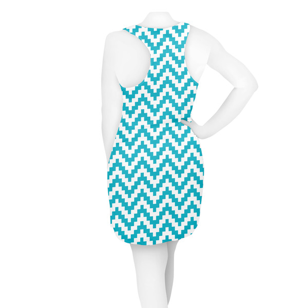 Pixelated Chevron Racerback Dress - On Model - Back