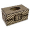 Pixelated Chevron Rectangle Tissue Box Covers - Wood - Front