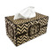 Pixelated Chevron Rectangle Tissue Box Covers - Wood - with tissue