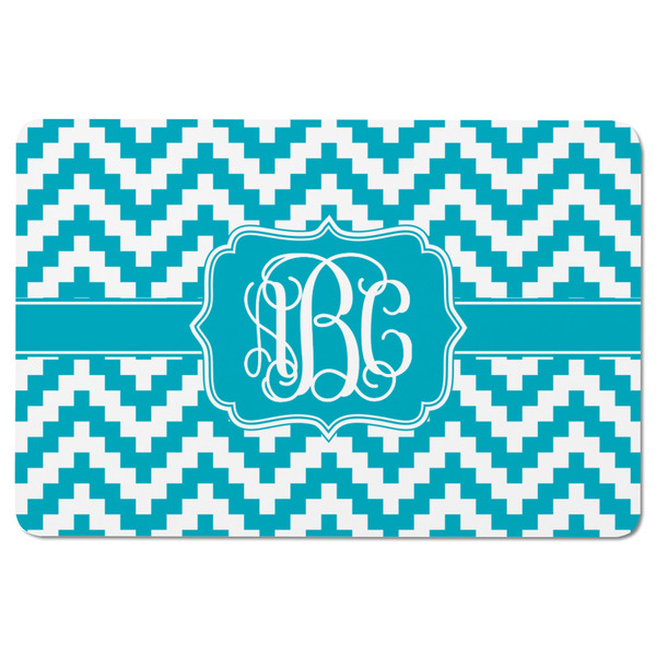 Pixelated Chevron Rectangular Fridge Magnet - FRONT