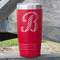 Pixelated Chevron 20 oz Stainless Steel Tumbler - Red - Single Sided (Personalized)