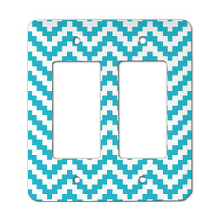 Pixelated Chevron Rocker Style Light Switch Cover - Two Switch