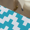 Pixelated Chevron Large Rope Tote - Close Up View