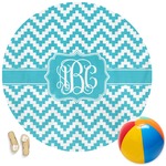 Pixelated Chevron Round Beach Towel (Personalized)
