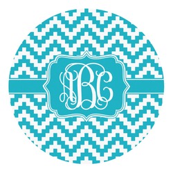 Pixelated Chevron Round Decal - Large (Personalized)