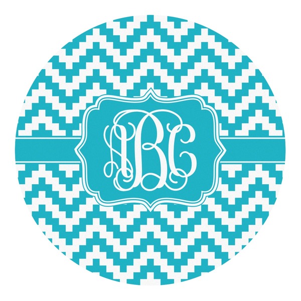 Custom Pixelated Chevron Round Decal - Small (Personalized)