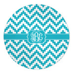 Pixelated Chevron 5' Round Indoor Area Rug (Personalized)