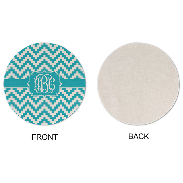 Pixelated Chevron Round Linen Placemats - APPROVAL (single sided)