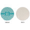 Pixelated Chevron Round Linen Placemats - APPROVAL (single sided)