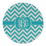 Pixelated Chevron Round Linen Placemat (Personalized)