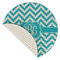 Pixelated Chevron Round Linen Placemats - Front (folded corner single sided)
