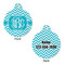 Pixelated Chevron Round Pet ID Tag - Large - Approval