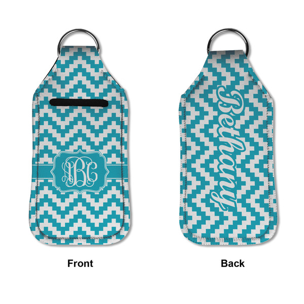 Pixelated Chevron Sanitizer Holder Keychain - Large APPROVAL (Flat)