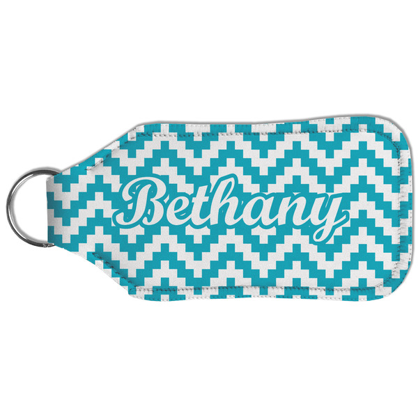 Pixelated Chevron Sanitizer Holder Keychain - Large (Back)