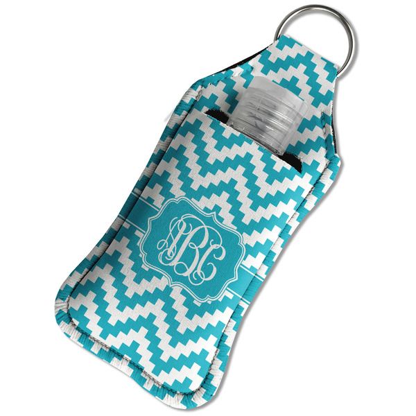 Pixelated Chevron Sanitizer Holder Keychain - Large in Case