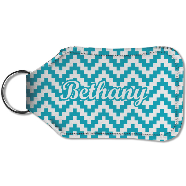 Pixelated Chevron Sanitizer Holder Keychain - Small (Back)