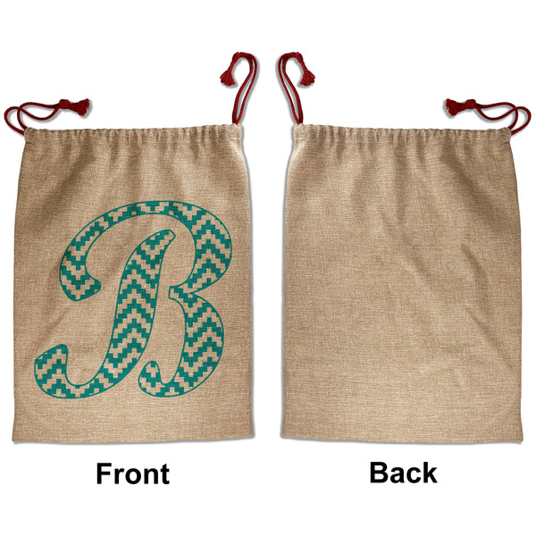 Pixelated Chevron Santa Bag - Approval - Front
