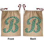 Pixelated Chevron Santa Sack - Front & Back (Personalized)