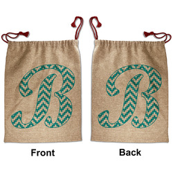 Pixelated Chevron Santa Sack - Front & Back (Personalized)
